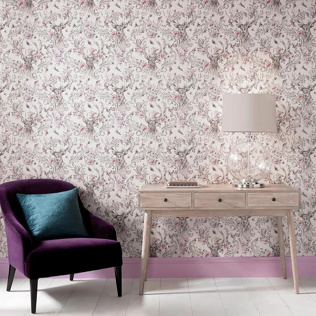 Papel de Colgadura Diseño de Ciervo Rollo de 5,2m²