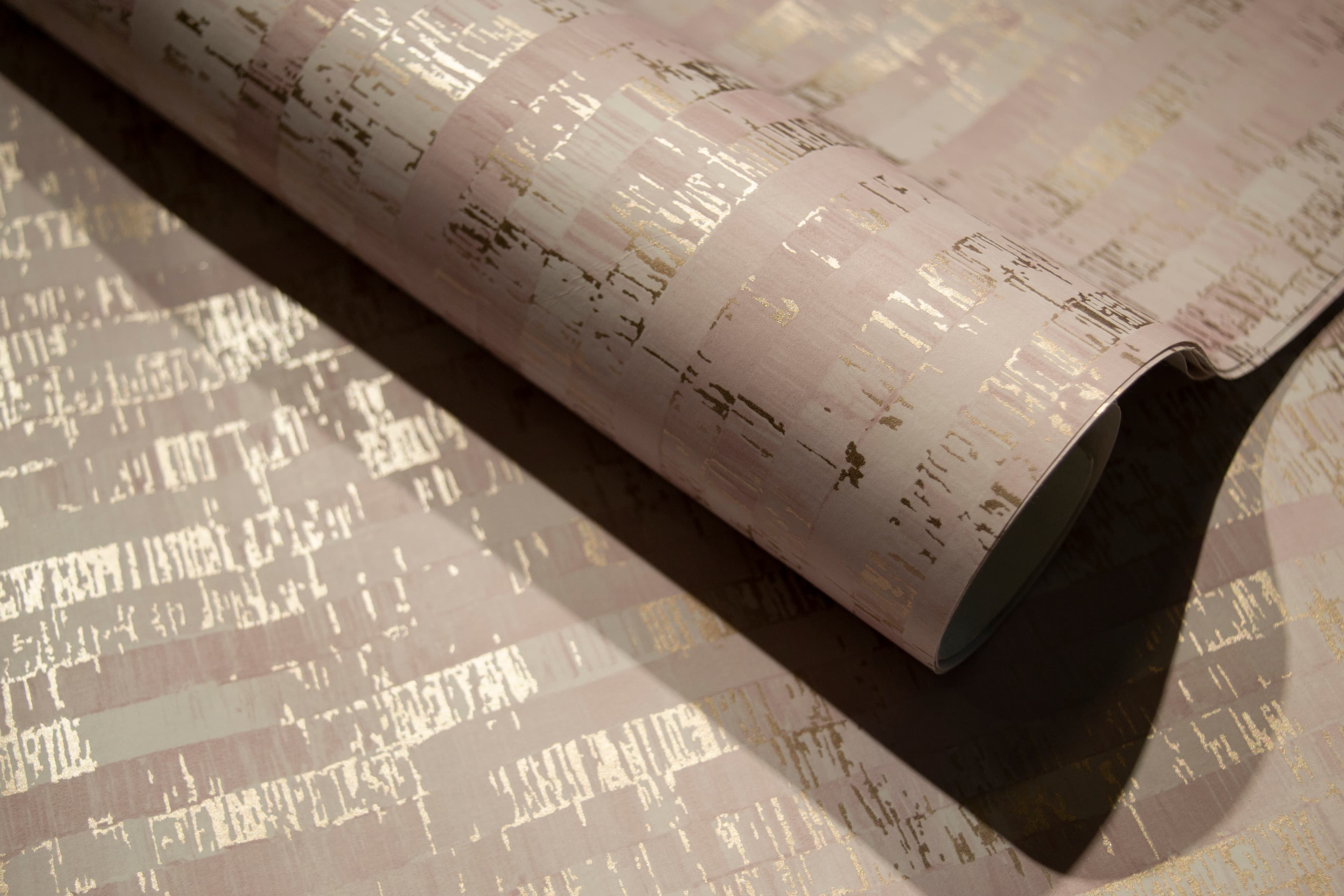 Papel de Colgadura Diseño con Reflejos de Cuadros Metalizados Rollo de 5,2m²